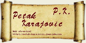 Petak Karajović vizit kartica